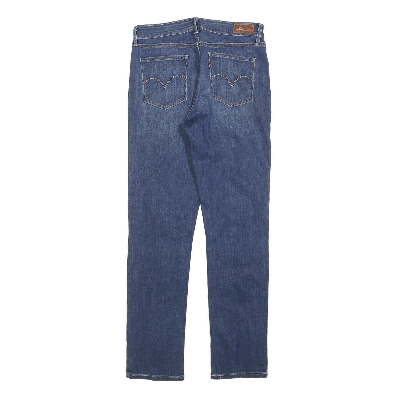 LEVI'S Womens Jeans Blue Slim Straight Denim Medium W30 L32 Classic Fit Zip