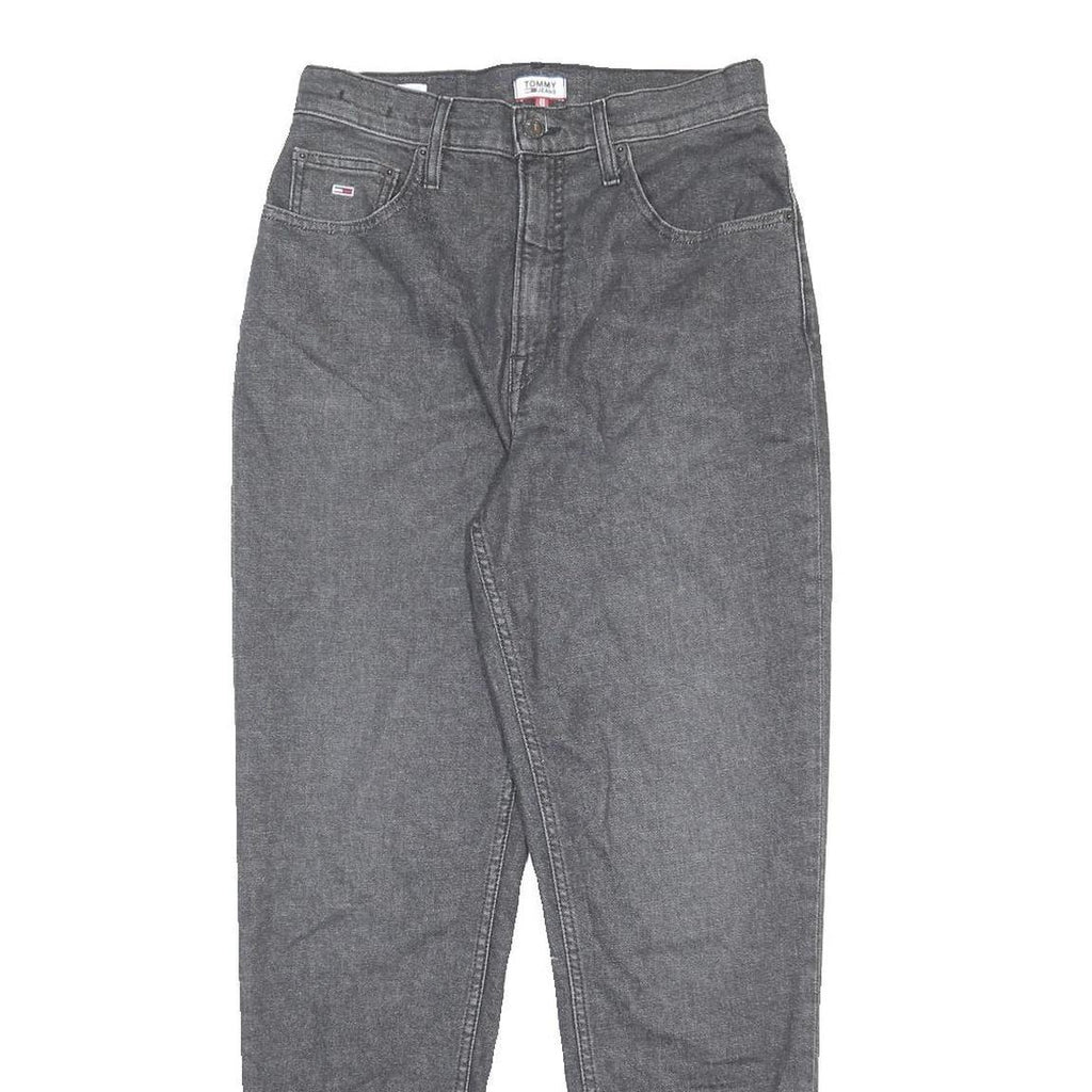 TOMMY JEANS Womens Jeans Grey Regular Skinny Denim Raw W29 L29 Classic Fit Zip