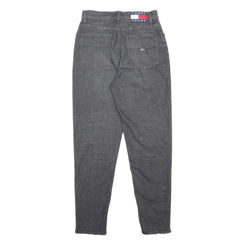 TOMMY JEANS Womens Jeans Grey Regular Skinny Denim Raw W29 L29 Classic Fit Zip