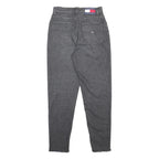 TOMMY JEANS Womens Jeans Grey Regular Skinny Denim Raw W29 L29 Classic Fit Zip