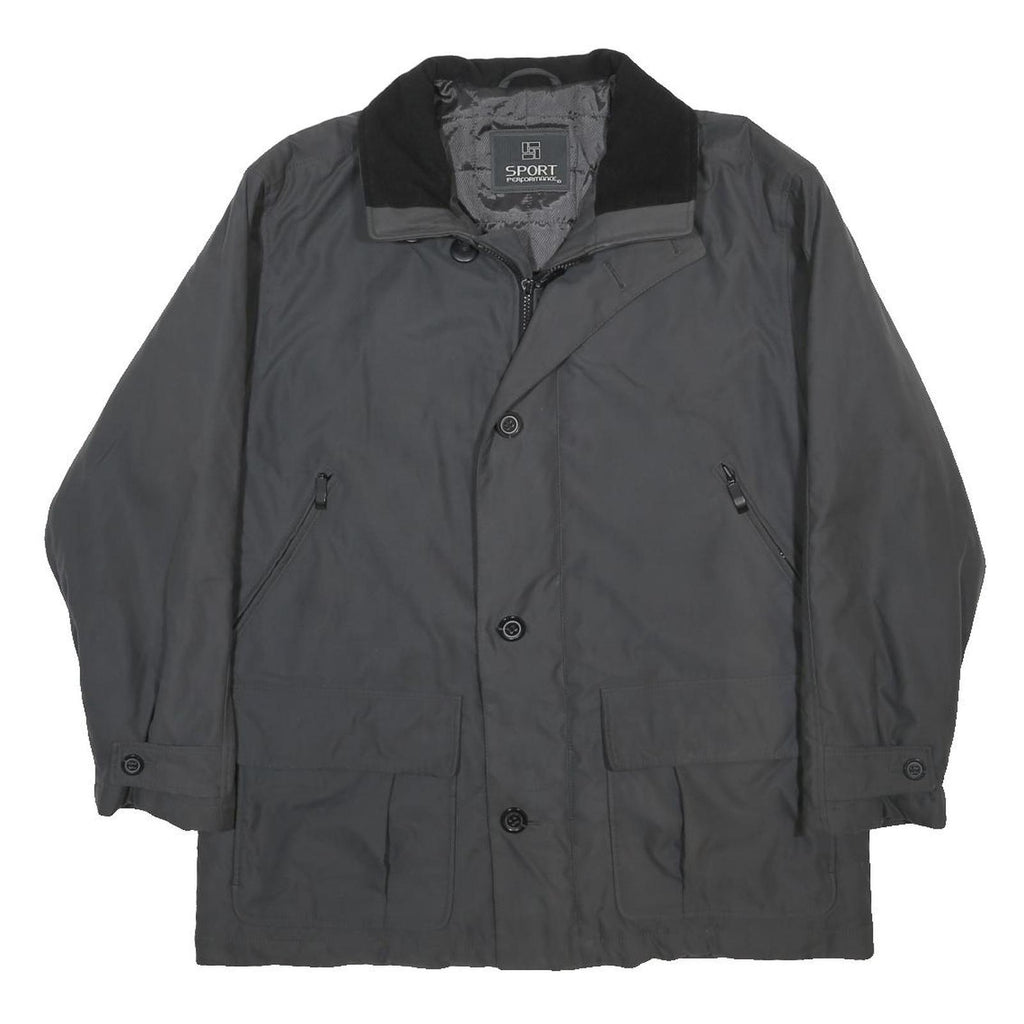 SPORT PERFORMANCE Mens Grey Jacket L Polyester Blend Classic Zip Outdoor Jacket