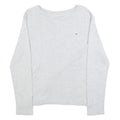 TOMMY HILFIGER Womens Grey Long Sleeve T-Shirt Crew Neck Cotton Blend L