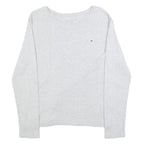 TOMMY HILFIGER Womens Grey Long Sleeve T-Shirt Crew Neck Cotton Blend L