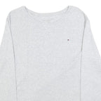 TOMMY HILFIGER Womens Grey Long Sleeve T-Shirt Crew Neck Cotton Blend L