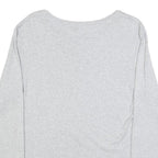 TOMMY HILFIGER Womens Grey Long Sleeve T-Shirt Crew Neck Cotton Blend L