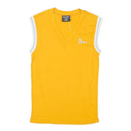 RALPH LAUREN POLO JEANS COMPANY Womens Yellow Sleeveless V-Neck T-Shirt M