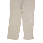 CARHARTT Mens Cotton Blend Beige Regular Fit Straight Leg Trousers W32 L34