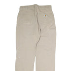 CARHARTT Mens Cotton Blend Beige Regular Fit Straight Leg Trousers W32 L34