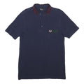FRED PERRY Mens Navy & Red Short Sleeve Plain S Polo Shirt Classic Cotton