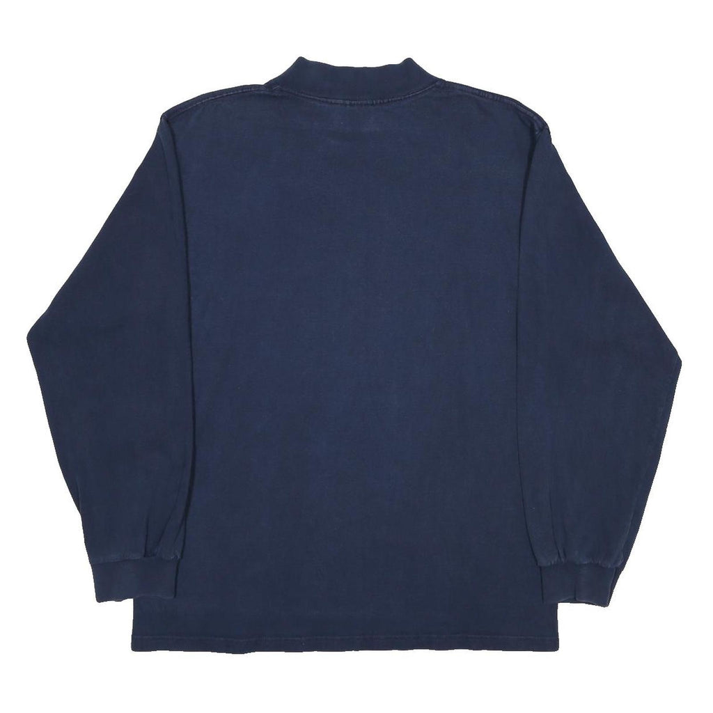 NIKE Mens Navy Blue Modern T-Shirt M Long Sleeve Crew Neck Sportswear