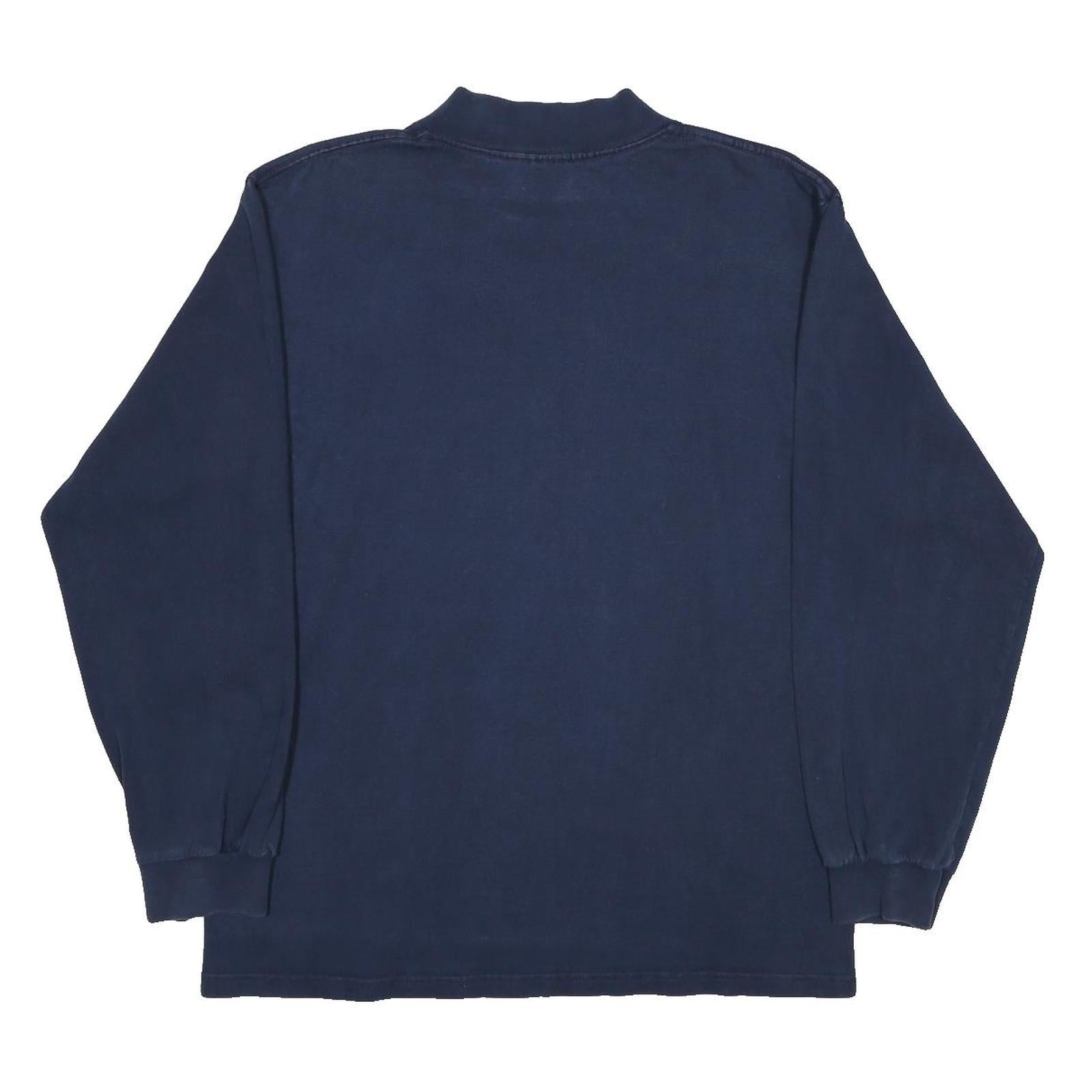 NIKE Mens Navy Blue Modern T-Shirt M Long Sleeve Crew Neck Sportswear