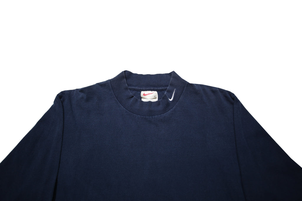 NIKE Mens Navy Blue Modern T-Shirt M Long Sleeve Crew Neck Sportswear