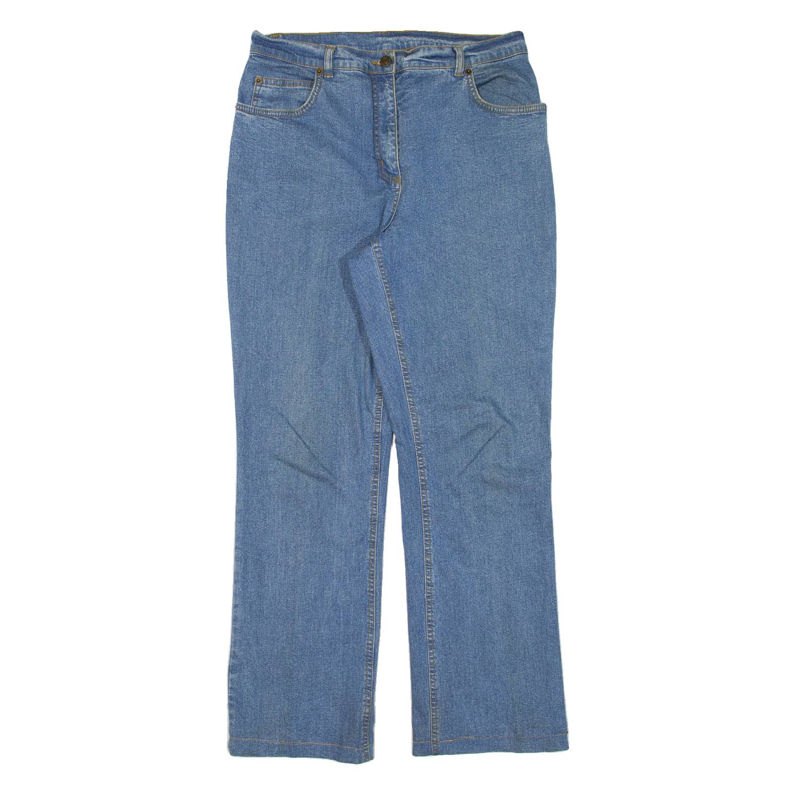 WOODPECKER Womens Jeans Blue Relaxed Straight W32 L30