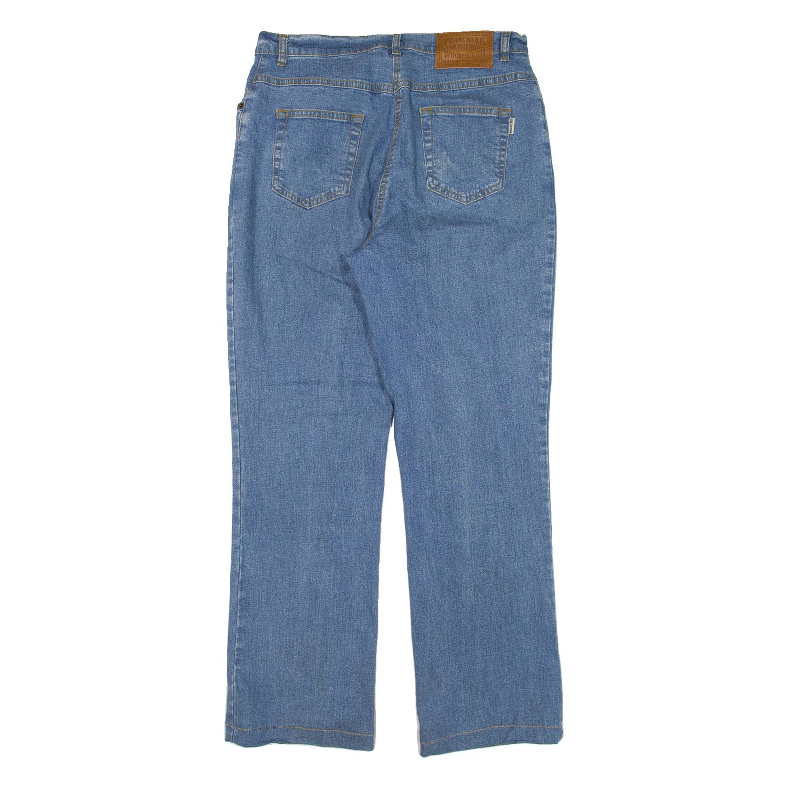 WOODPECKER Womens Jeans Blue Relaxed Straight W32 L30