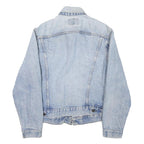 LEVI'S Womens Blue Denim Cotton Blend Button Jacket L Classic Casual Denim