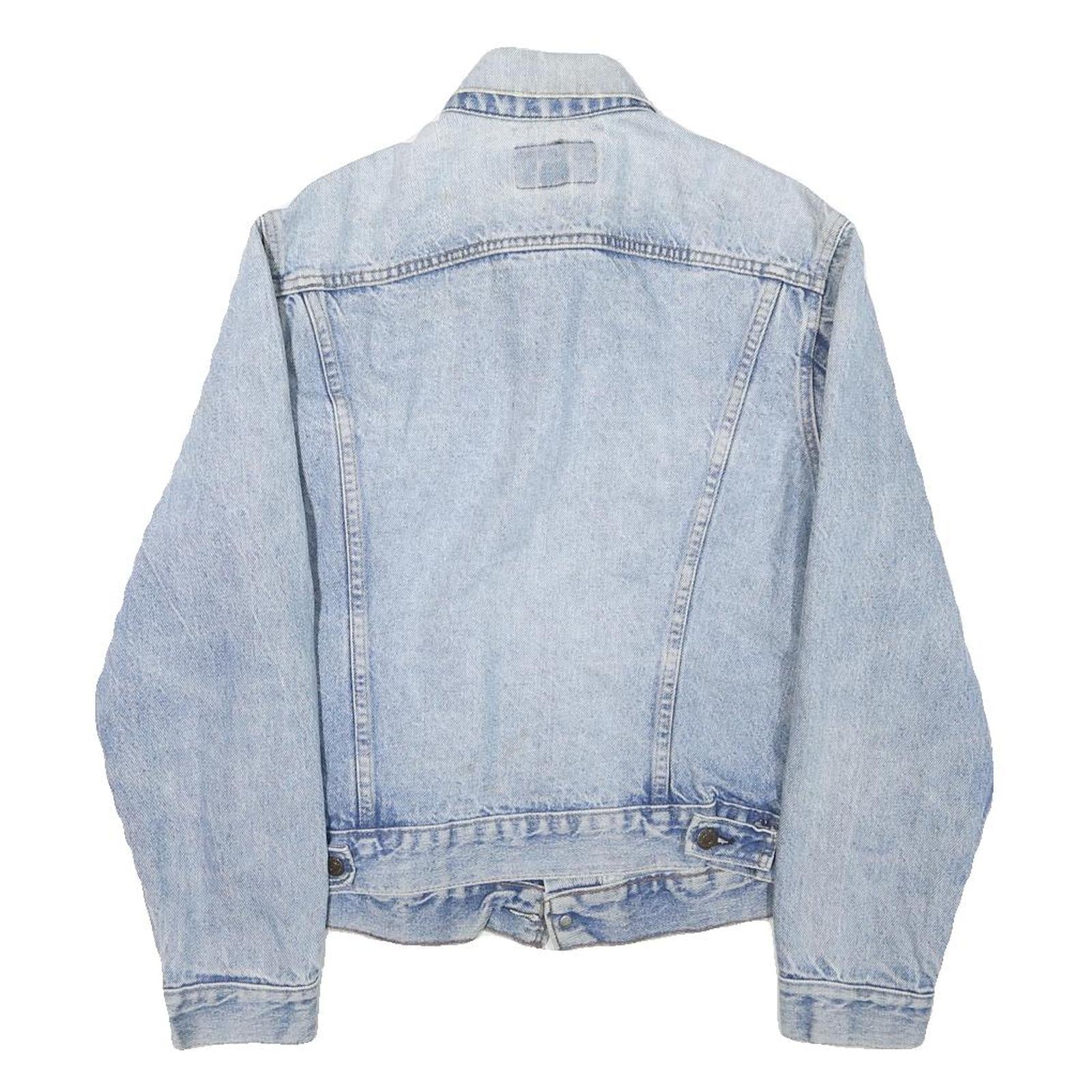 LEVI'S Womens Blue Denim Cotton Blend Button Jacket L Classic Casual Denim