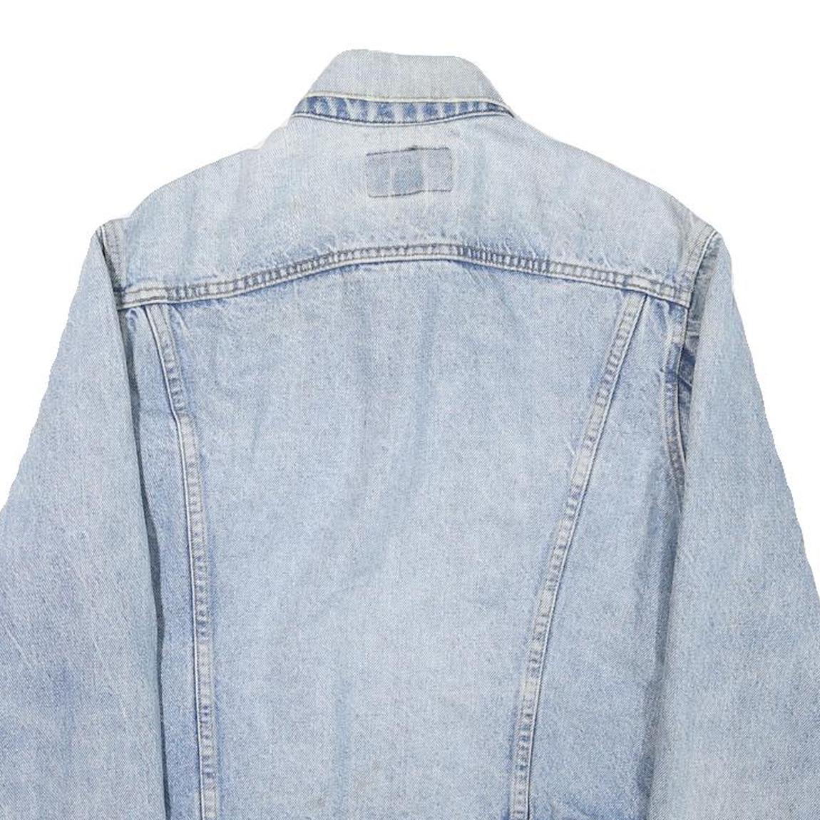 LEVI'S Womens Blue Denim Cotton Blend Button Jacket L Classic Casual Denim