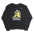 NIKE Mens Black A Football Crew Neck L Sweatshirt Cotton Long Sleeve Pullover