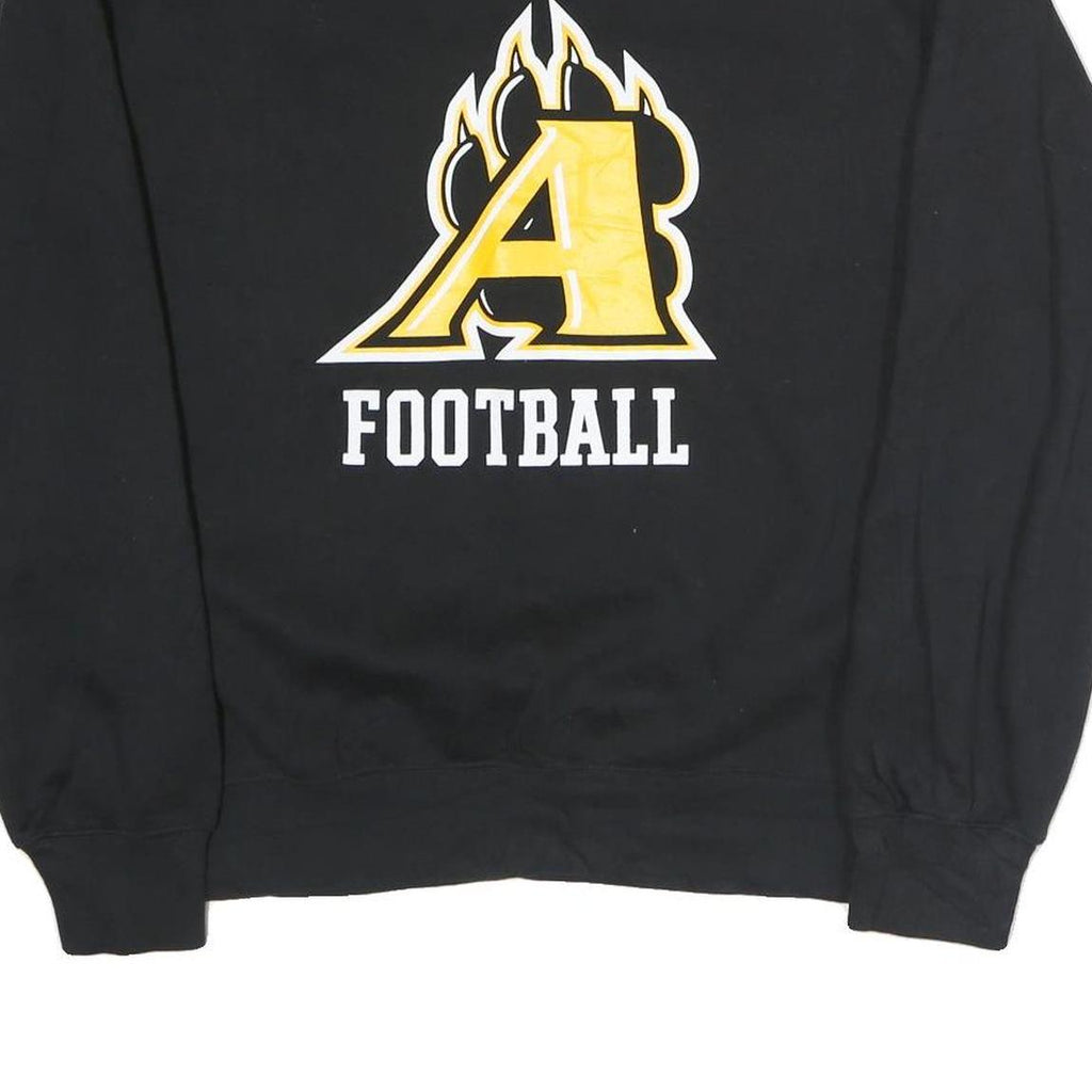 NIKE Mens Black A Football Crew Neck L Sweatshirt Cotton Long Sleeve Pullover