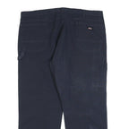 DICKIES Mens Cotton Blend Navy Regular Fit Straight Leg Trousers W44 L30