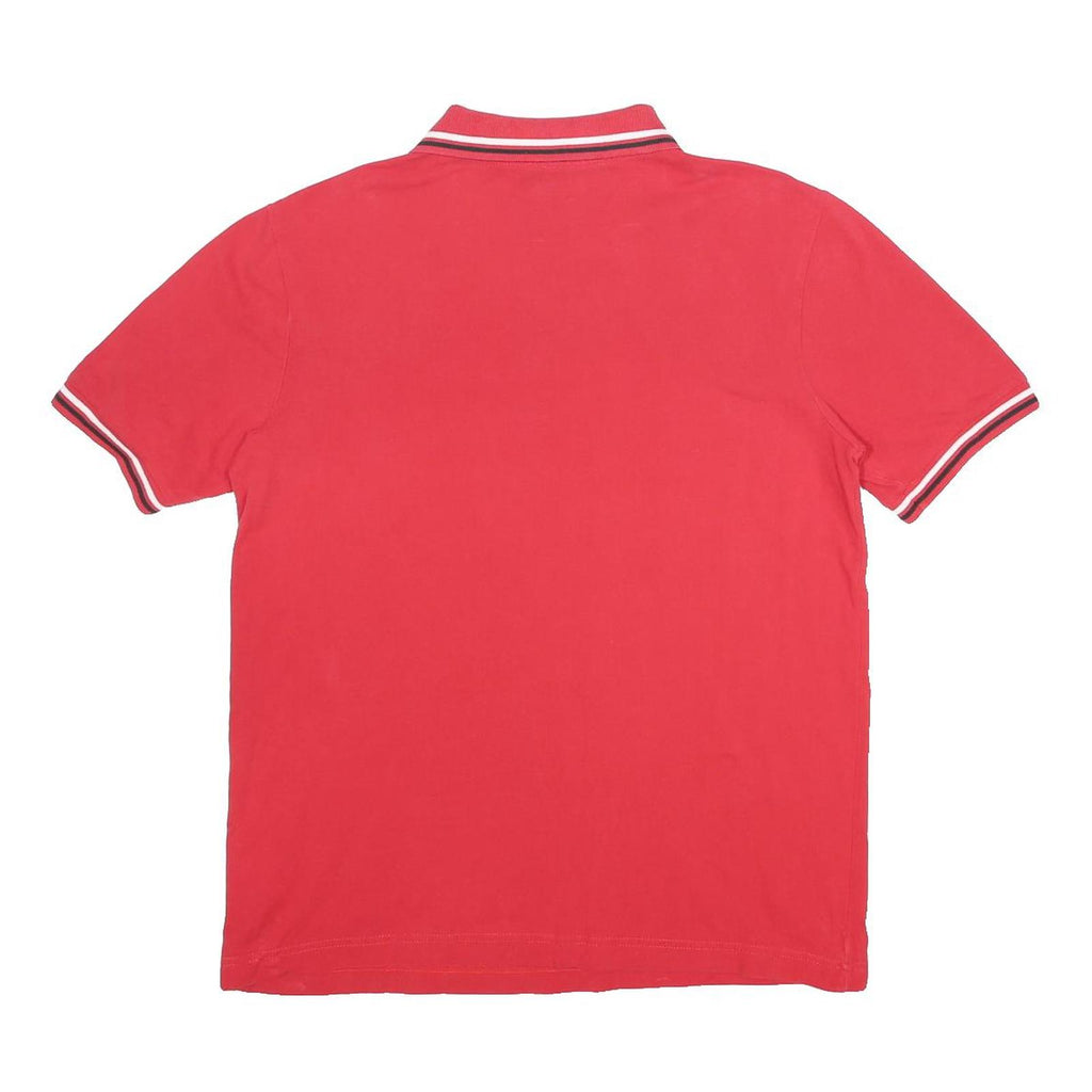 KAPPA Mens Red Short Sleeve Basic Polo Shirt L Cotton Comfort Sport Outerwear