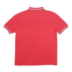 KAPPA Mens Red Short Sleeve Basic Polo Shirt L Cotton Comfort Sport Outerwear