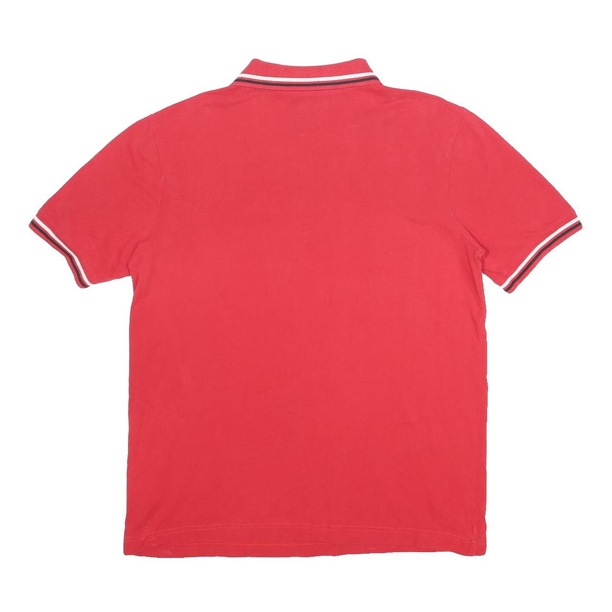 KAPPA Mens Red Short Sleeve Basic Polo Shirt L Cotton Comfort Sport Outerwear