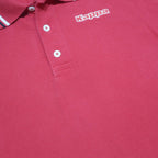 KAPPA Mens Red Short Sleeve Basic Polo Shirt L Cotton Comfort Sport Outerwear