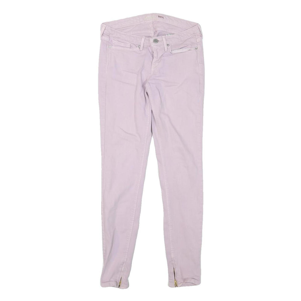 LEVI'S Womens Slim Pink Cotton Blend Denim Jeans W26 L29 Zip Skinny Stylish