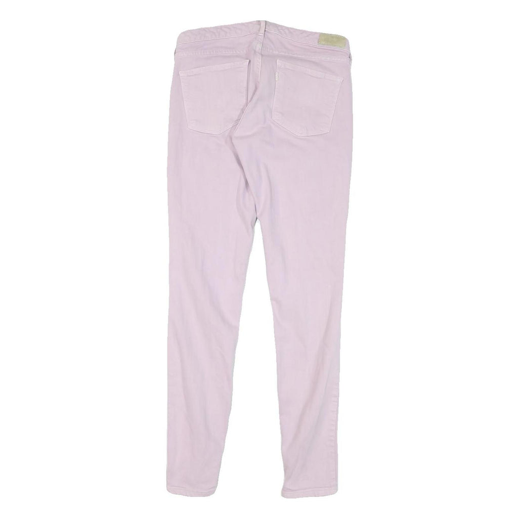 LEVI'S Womens Slim Pink Cotton Blend Denim Jeans W26 L29 Zip Skinny Stylish
