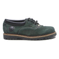 MICHEL JORDI Womens Lace-Up Leather Green Casual Shoes UK 6 Comfortable