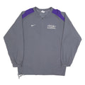 NIKE Mens Grey & Purple Baseball Track Jacket S Polyester Blend Zip Lightweight