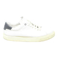 TED BAKER Mens Leather White Black Low Top Trainers UK 9 Designer Casual Shoes