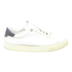 TED BAKER Mens Leather White Black Low Top Trainers UK 9 Designer Casual Shoes