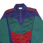 ADIDAS Mens Blue & Green & Red FC Windisch Track Jacket L Polyester Blend Zip