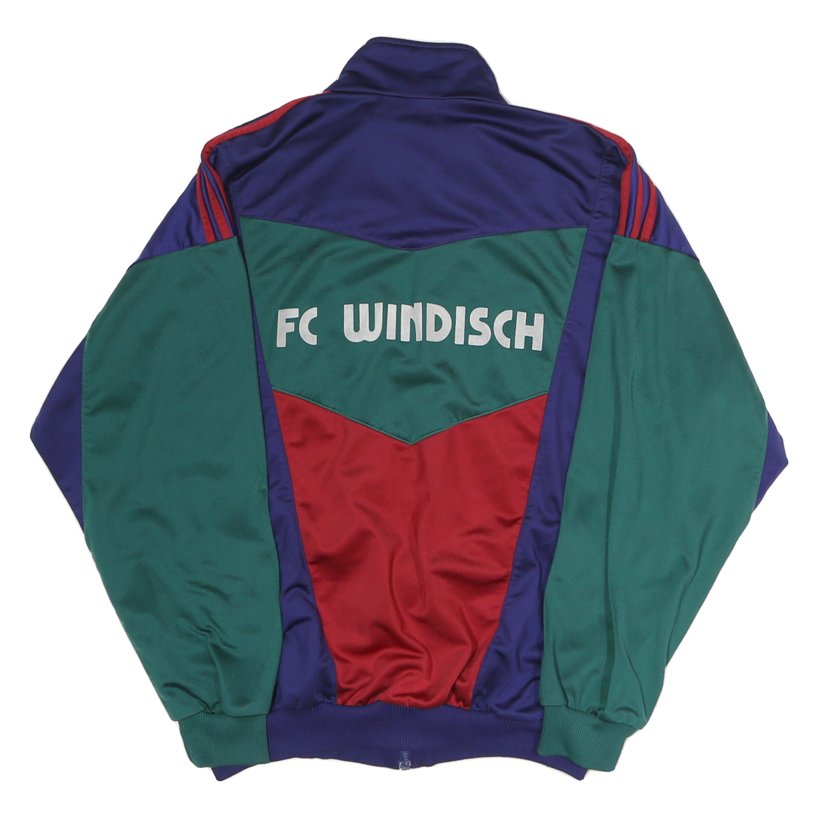 ADIDAS Mens Blue & Green & Red FC Windisch Track Jacket L Polyester Blend Zip
