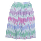 COUNTRY ONE Womens A-Line Skirt Blue Knee Length 90s Crazy Pattern M