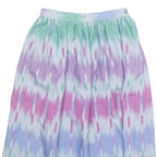 COUNTRY ONE Womens A-Line Skirt Blue Knee Length 90s Crazy Pattern M
