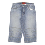 REJECT Mens Denim Blue Casual Shorts XL W34 Cotton Blend Relaxed Fit
