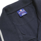 CHAMPION Mens Blue Long Sleeve Plain M Cotton Polo Shirt Athleticwear