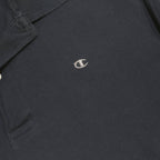 CHAMPION Mens Blue Long Sleeve Plain M Cotton Polo Shirt Athleticwear