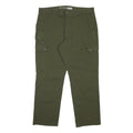 CARHARTT Mens Cotton Blend Green Straight Relaxed Cargo Trousers W38 L30