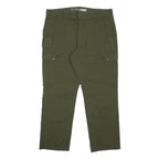 CARHARTT Mens Cotton Blend Green Straight Relaxed Cargo Trousers W38 L30