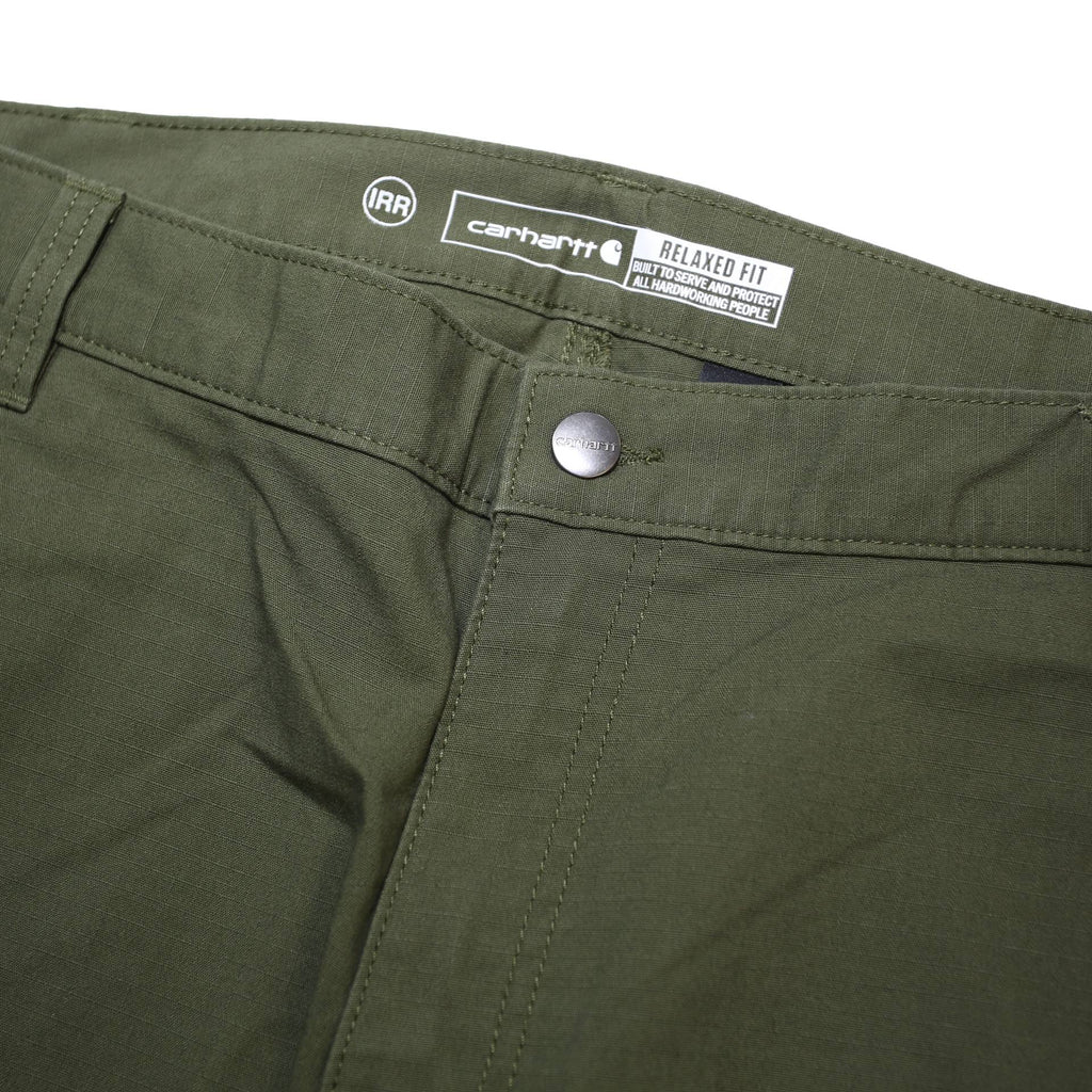 CARHARTT Mens Cotton Blend Green Straight Relaxed Cargo Trousers W38 L30