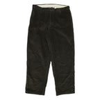 NAUTICA Mens Cotton Blend Relaxed Brown Corduroy Trousers W31 L28 Casual Zip