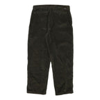 NAUTICA Mens Cotton Blend Relaxed Brown Corduroy Trousers W31 L28 Casual Zip