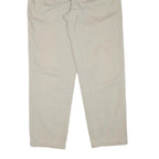 TIMBERLAND Mens Beige Cotton Blend Relaxed Leg Trousers W33 L31 Zip Closure
