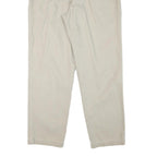 TIMBERLAND Mens Beige Cotton Blend Relaxed Leg Trousers W33 L31 Zip Closure