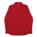 ADIDAS Womens Red Plain Jumper Roll Neck Basic Knit M Sports Casual Comfort
