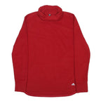 ADIDAS Womens Red Plain Jumper Roll Neck Basic Knit M Sports Casual Comfort